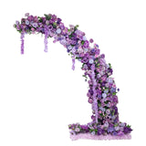 Purple floral arch decoration for events and weddings