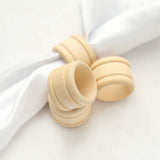 4 Pack | Eco Friendly Natural Wooden Napkin Holder Rings, Disposable