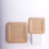 10 Pack | 9inches Eco Friendly Bamboo Square Disposable Dinner Plates