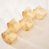 5 Pack | Metallic Gold Laser Cut Butterfly Napkin Rings, Paper Napkin Holders