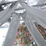 10ftx30ft Silver Sheer Ceiling Drape Curtain Panels Fire Retardant Fabric