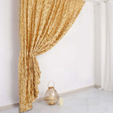 8ftx8ft Champagne Satin Rosette Event Curtain Drapes, Backdrop Event Panel