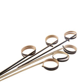 5inch Eco Friendly Black Loop Ring Party Picks, Bamboo Skewers, Decorative Top Cocktail Sticks