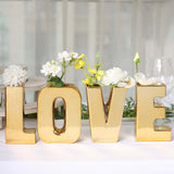 6inch Shiny Gold Plated Ceramic Letter "S" Sculpture Bud Vase, Flower Planter Pot Table Centerpiece