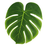 12 Leaves | Green Artificial Decorative Tropical Monstera Palm Leaves