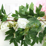 6ft | White Artificial Silk Peony/Foliage Hanging Flower Garland Vine