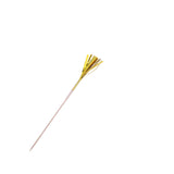 100 Pack Gold Firework Frills Cake Toppers, Cupcake Decoration Picks, Bamboo Cocktail Sticks