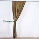 2 Pack Taupe Durable Flame Resistant Scuba Polyester Curtain Panel Backdrops Wrinkle Free