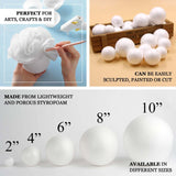 6 Pack | 6inch White StyroFoam Foam Balls For Arts, Crafts and DIY