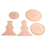 13inch 3-Tier Blush/Rose Gold Cardboard Cupcake Dessert Stand Treat Tower