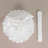 6 Pack 10" White Paper Tissue Fluffy Pom Pom Flower Balls