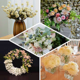 2 Bushes | 33" Ivory Artificial Mums Spray, Faux Chrysanthemum Flower Bouquet