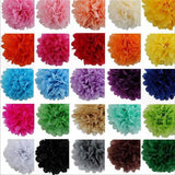 6 Pack 8inch White Tissue Paper Pom Poms Flower Balls, Ceiling Wall Hanging Decorations