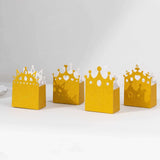 20 Pack Gold Glitter Princess Crown Candy Treat Boxes, Paper Favor Party Decoration - 3.5x2x5inch