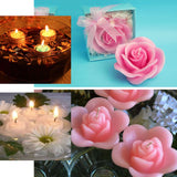 12 Pack | 1inch Ivory Mini Rose Flower Floating Candles Wedding Vase Fillers