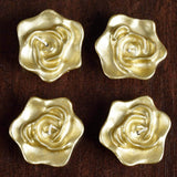 4 Pack | 2.5inches Gold Rose Flower Floating Candles, Wedding Vase Fillers