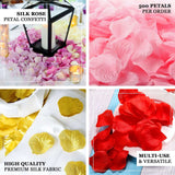 500 Pack | Fuchsia Silk Rose Petals Table Confetti or Floor Scatters