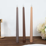 3 Pack | 11inch Mixed Natural Warm Flickering Flameless LED Taper Candles