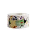 Round Thank You Stickers Roll with Tropical Floral Décor Styles, Envelope Seal Labels