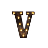 Antique Black Industrial Style LED Marquee Alphabet Letter Sign, 9inch Light Up Letter#whtbkgd