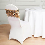 5 pack | Gold | Big Payette Sequin Round Chair Sashes