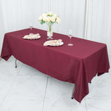 60"x102" Burgundy Premium Polyester Rectangular Tablecloth - 220GSM