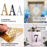 6 inch Gold Decorative Rhinestone Alphabet Letter Stickers DIY Crafts - W