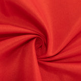 Red table cover draped over a folding table for events or displays #whtbkgd