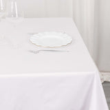 54" White Premium Scuba Wrinkle Free Square Tablecloth, Scuba Polyester Tablecloth