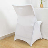 White Stretch Spandex Lifetime Folding Chair Cover