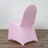 Pink Spandex Stretch Fitted Banquet Slip On Chair Cover 160 GSM