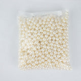 1000 Pack | 10mm Glossy Ivory Faux Craft Pearl Beads & Vase Filler