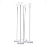 5 Pack | 17inches White Balloon Stand Stick Kit, Floral Base Balloon Holder