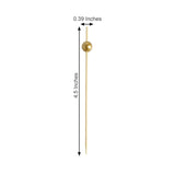 100 Pack | 4.5Inch Gold Pearl Bamboo Skewers Cocktail Picks, Stir Sticks, Eco Friendly