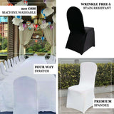 Premium Spandex Chair Cover with Foot Pockets for Banquet Chairs Royal Blue