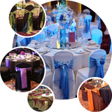 Royal Blue Polyester Banquet Chair Cover, Reusable Stain Resistant Slip On Chair Cover