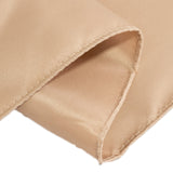 72x72inch Nude Lamour Satin Table Overlay, Square Tablecloth Topper