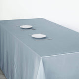 60"x126" Dusty Blue Satin Rectangular Tablecloth