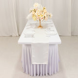 12x108inch Ivory Lamour Satin Table Runner