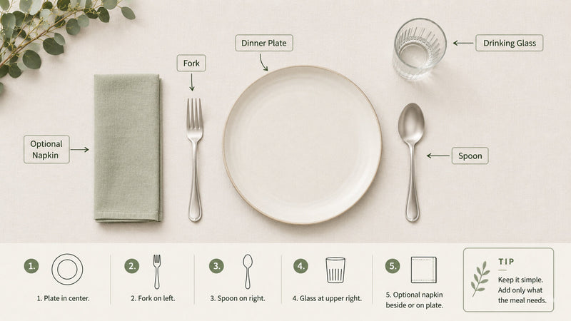 Basic Table Setting Infographics