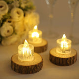 12 Pack | 2inch Warm White Column Design Flameless LED Tealight Candles