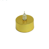 12 Pack | Metallic Flameless Candles LED | Tea Light Candles - Gold | Tablecloths Factory