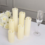 Set of 6 | Warm White Flameless Flicker Battery Operated Pillar Candles