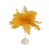 15inch LED Gold Ostrich Feather Table Lamp Wedding Centerpiece#whtbkgd