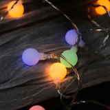 16ft | 50 Colorful Frosted Bulb Remote Battery LED Fairy String Lights