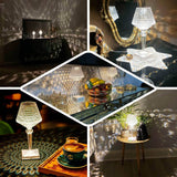 10" LED Acrylic Crystal Cup Shape Touch Control Lampshade Table Lamp, Color Changing Cordless