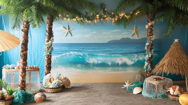 beach birthday- decor