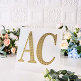 8inch Gold Decorative Rhinestone Alphabet Letter Stickers DIY Crafts - I