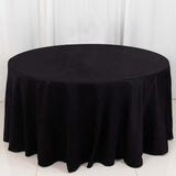 120" Black Round Chambury Casa 100% Cotton Tablecloth