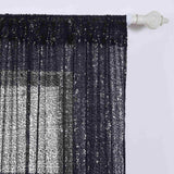 Pack of 2 | 52"x84” Black Sequin Curtains With Rod Pocket Window Treatment Panels - Clearance SALE